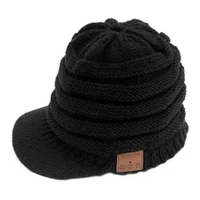 Gorro De Lana Jockey Con Auriculares Y Micrófono Bluetooth