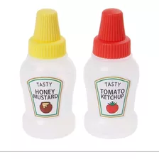 Mini Botella Para Salsa, Miel, Ketchup Ideal Para Lonchera 