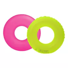 Boia Inflável Neon Redonda Piscina Criança Adulto +8 Anos Cor Verde Neon