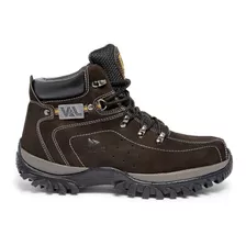 Bota Coturno Adventure Couro Legítimo Palmilha Gel Promoção