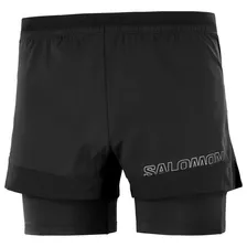 Short Masculino Salomon Cross 2in1 Preto