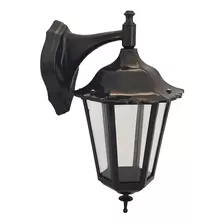 Farol Ingles Colonial Plástico De 6 Caras De Vidrio Mecaluz*