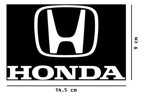 Honda Logo 3 Sticker Vinil 2 Pzs Ngr Blc Rj $135 Mikegamesmx Foto 2