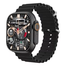 Smartwatch Series 10 Microwear Ultra W69+ Plus 49mm Cor Da Caixa Preto Cor Da Pulseira Preto Desenho Da Pulseira Oceano