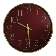 Relógio Parede 30cm Yangzi Cr Requinte Dourado