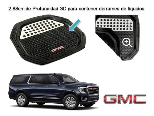 Tapetes 4pz Charola 3d Logo Gmc Yukon Xl 2021 2022 2023 2024 Foto 5