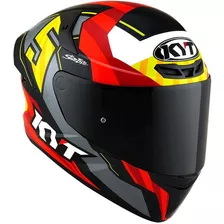 Capacete Kyt Tt Course Flux Jaume Masia Cinza/amarelo Cor Cinza-escuro/amarelo/vermelho Desenho Réplica Tamanho Do Capacete 60/l