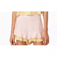  Lindo Short Love Fire A Rayas Amarillo/ Rosa/ Blanco 