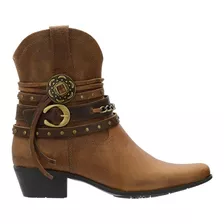 Bota Country Feminina Bico Fino Cano Curto