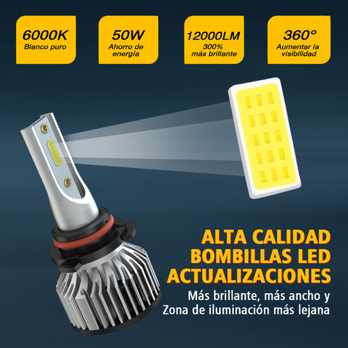 Para Jeep Liberty2008-2012 4x Led Faro Delantero 4 Bombillas Foto 3