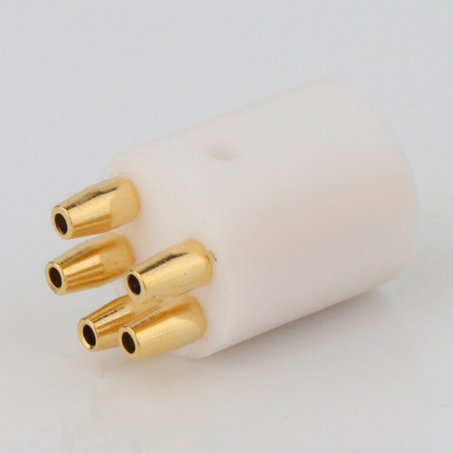 Conector Turnlabe M Din De 5 Pines Chapado En Oro, Plato Gir Foto 3