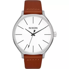 Nixon Clique Amm Reloj De Cuero Con Esfera Blanca Para Mujer