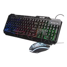 Kit De Teclado Y Mouse Gamer Rgb Español Latinoamericano