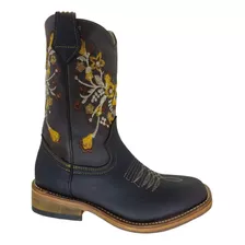 Bota Vaquera Rodeo Para Dama Color Crazy Cobre