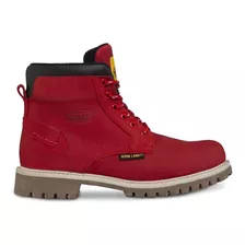 Botas Hombre Casual Botín Moda Workland 77607 Rojo