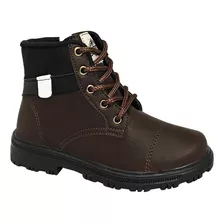 Bota Infantil Masculina Zíper Coturno Menino Casual Confort 