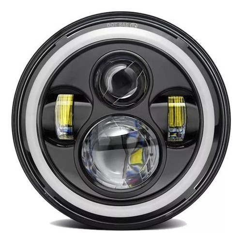 Par De Faros Led Jeep Jk Wrangler 7 Tj Cj5 Cj7 Angel Eye K Foto 2