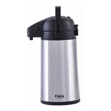 Garrafa Térmica Pressão Inox 1 Litro Café Quente Água Gelada