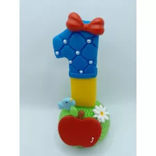 Vela Personalizada Individual Branca De Neve