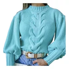 Blusa De Frio Feminina Detalhe Trança Tendência Inverno 2023