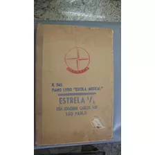 Antigo Piano Livro Escola Musical Estrela N 545 Com Caixa