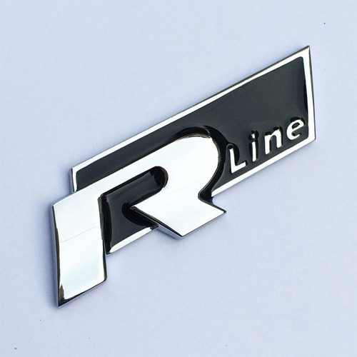 Logo Emblema R Rline Negro Volkwagen Racing Line Sport Vw  Foto 9