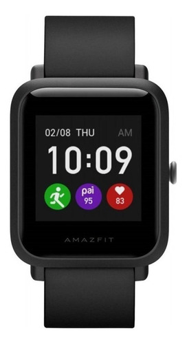Smartwatch Amazfit Basic Bip S Lite 1.28  Caja De  Policarbonato Charcoal Black, Malla  Charcoal Black De  Tpu A1823