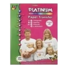 Papel Platinum Transfer Carta X 10 Hjs (ropa Clara). Color Blanco