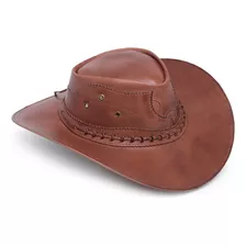 Chapéu Country Em Couro Legitimo Cowboy Rodeio Americano