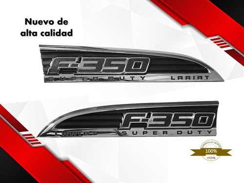 Par De Emblemas Laterales Ford Super Duty Lariat F-350 Foto 3