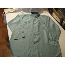 Camisa, De Fina Seda Jos.j.oliver Talla Xl Color Verde Impec