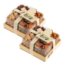 Canasta De Madera 4 Mix De Nueces Y Chocolates (2 Pack)