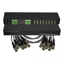 Transmisor De Balun Pasivo De 16ch + 16 Cables Bnc De 1 Mt 