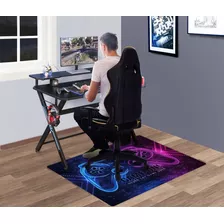 Tapete Gamer Extra Grande Protepiso Cadeira Rodinha 90x110cm