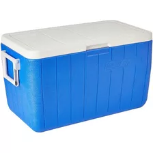 Caixa Térmica Cooler Coleman Grande 48l Azul 2 Dias C Gelo