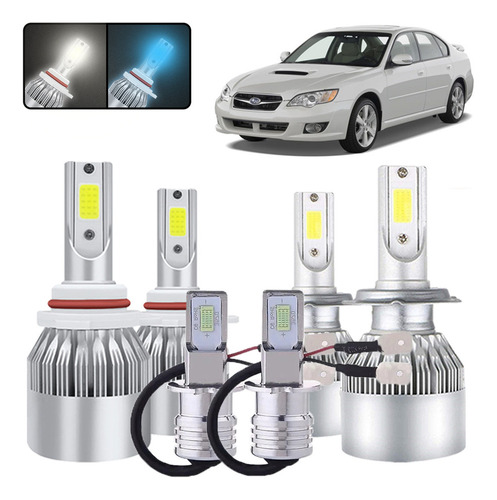 Kit De Focos Led 8000lm Luz Alta/baja/niebla Para Subaru Subaru Legacy SED 4 DGL