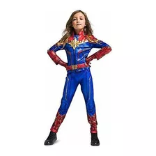 Disfraz De Capitana Marvel Para Niña, Talla 3