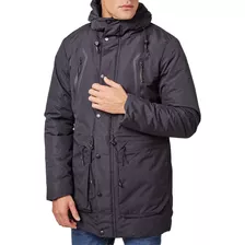 Campera Hombre Parka Impermeable Abrigada Briganti Bolsillos