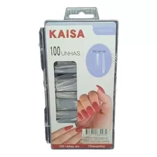 Caixa Tips Postiças Realista Unhas Bailarina Transparente 