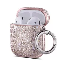 Glitter Diseñado Compatible Caja De AirPods Cuero De B...