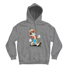 Sudadera Hoodie - Luffy X Cuphead - One Piece