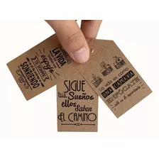 100 Tags Etiquetas Personalizadas Kraft