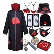 Disfraz De Traje De Traje De Naruto Cos Kit Akatsuki Itachi