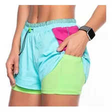 Short De Corrida Multicolor