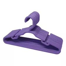 Cabide Infantil Plástico Reforçado Colorido 8mm -50 Unidades Cor Violeta Tamanho Un