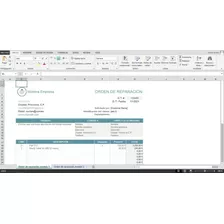 Excel Orden De Reparación