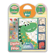 Set De Arte Dinosaurios Con Sellos Y Libro De Pintar