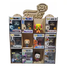 Exhibidor Funko Pop Mdf Para 12 Piezas Abiertos O Cerrados