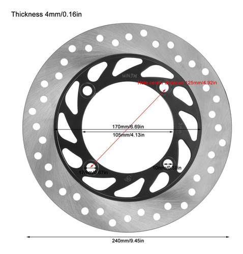 Disco De Freno Universal Para Motocicleta, 240 Mm, Buena Dis Foto 8