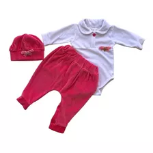 Conjunto Bebe Menina Plush Com Boina